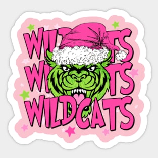 Wildcat green grinch Sticker